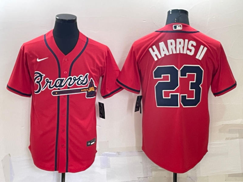 Men's Atlanta Braves Michael Harris II #23 Red Baseball Jersey